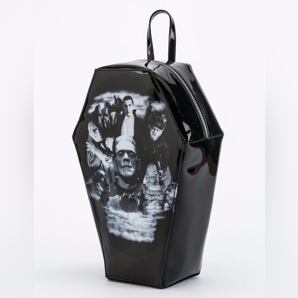 Black Coffin-Shaped Backpack